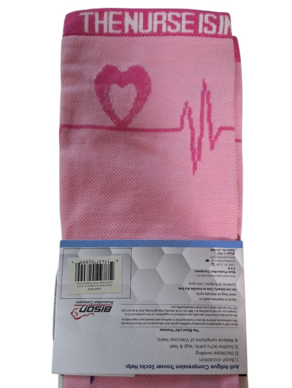 Pink Compression Trouser Socks - Graduated Support 12-15 MM/HG